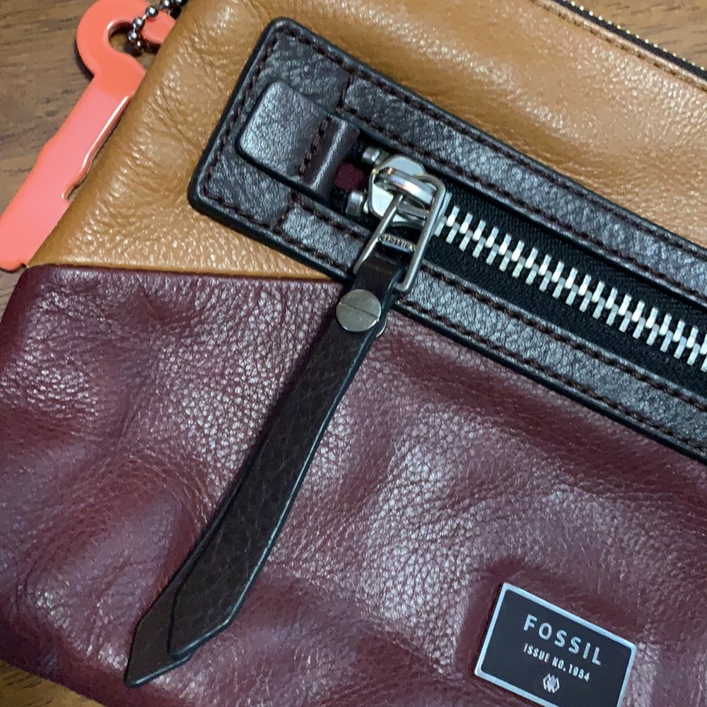 Fossil Patchwork Purse Leather - image 3